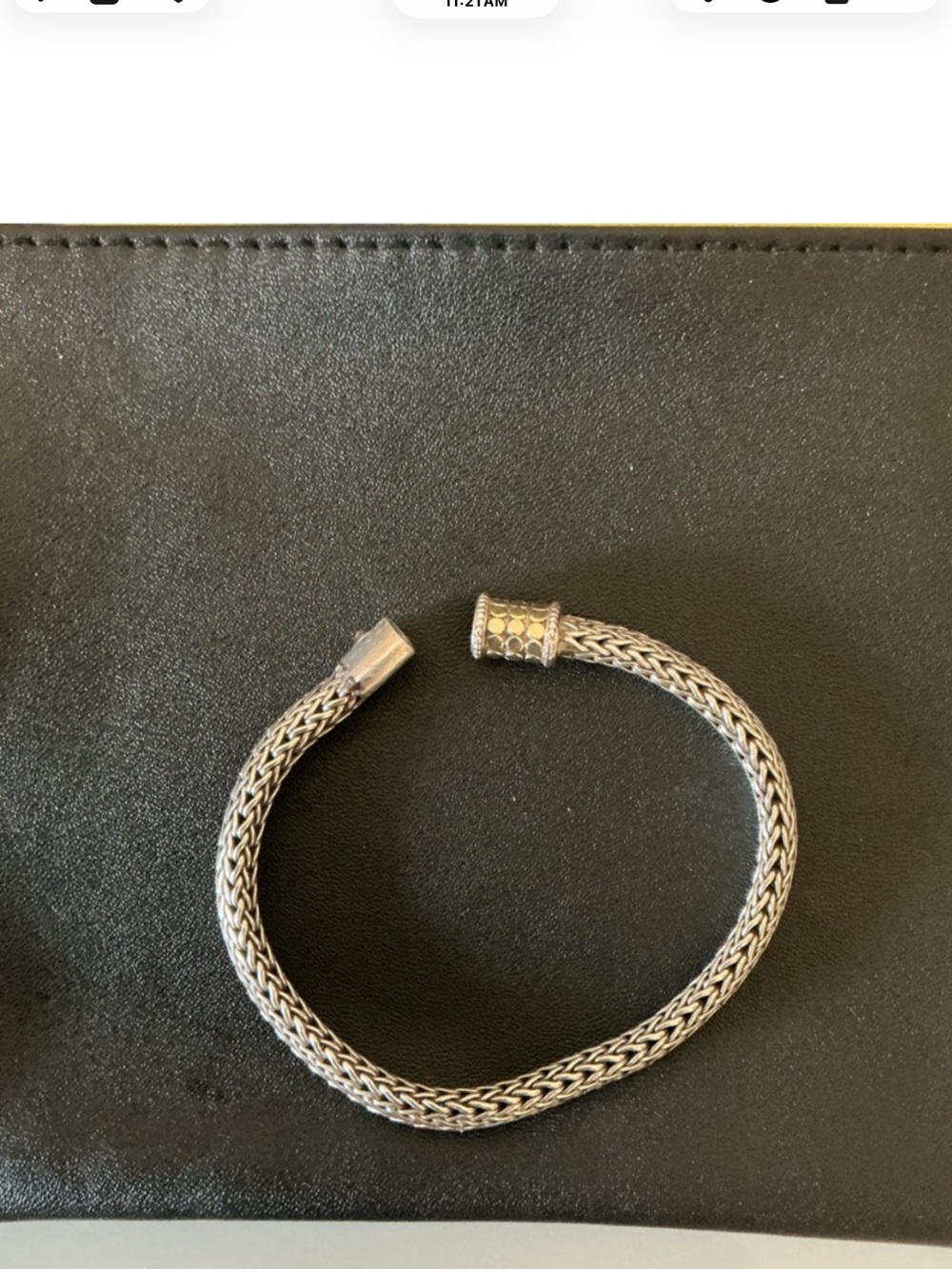 Vintage Sterling Silver wheat pattern bracelet approximately “7 1/2” - Picture 3 of 6